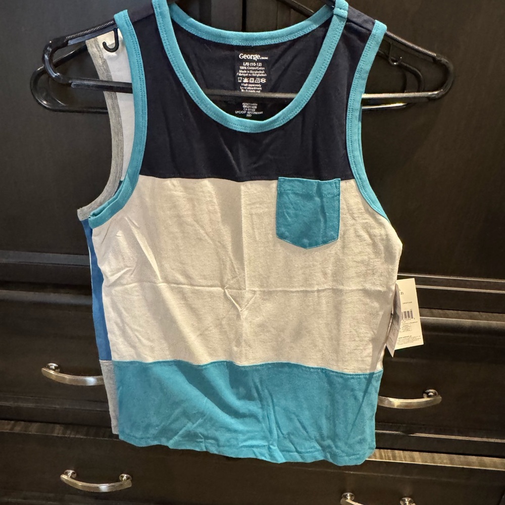 George Kids' Blue and White Tank Top 10/12
